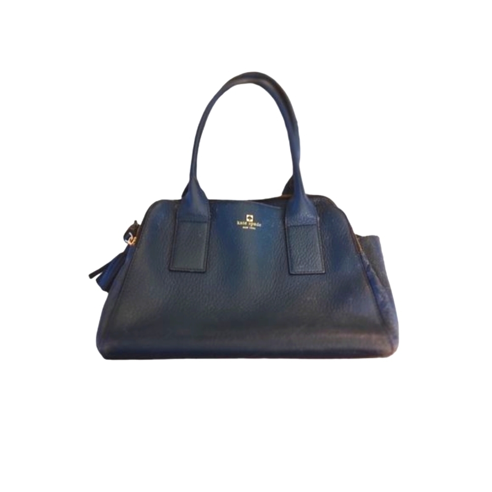 KATE Spade Southport Avenue Lydia Satchel Handbag Purse Blue Leather Ba
